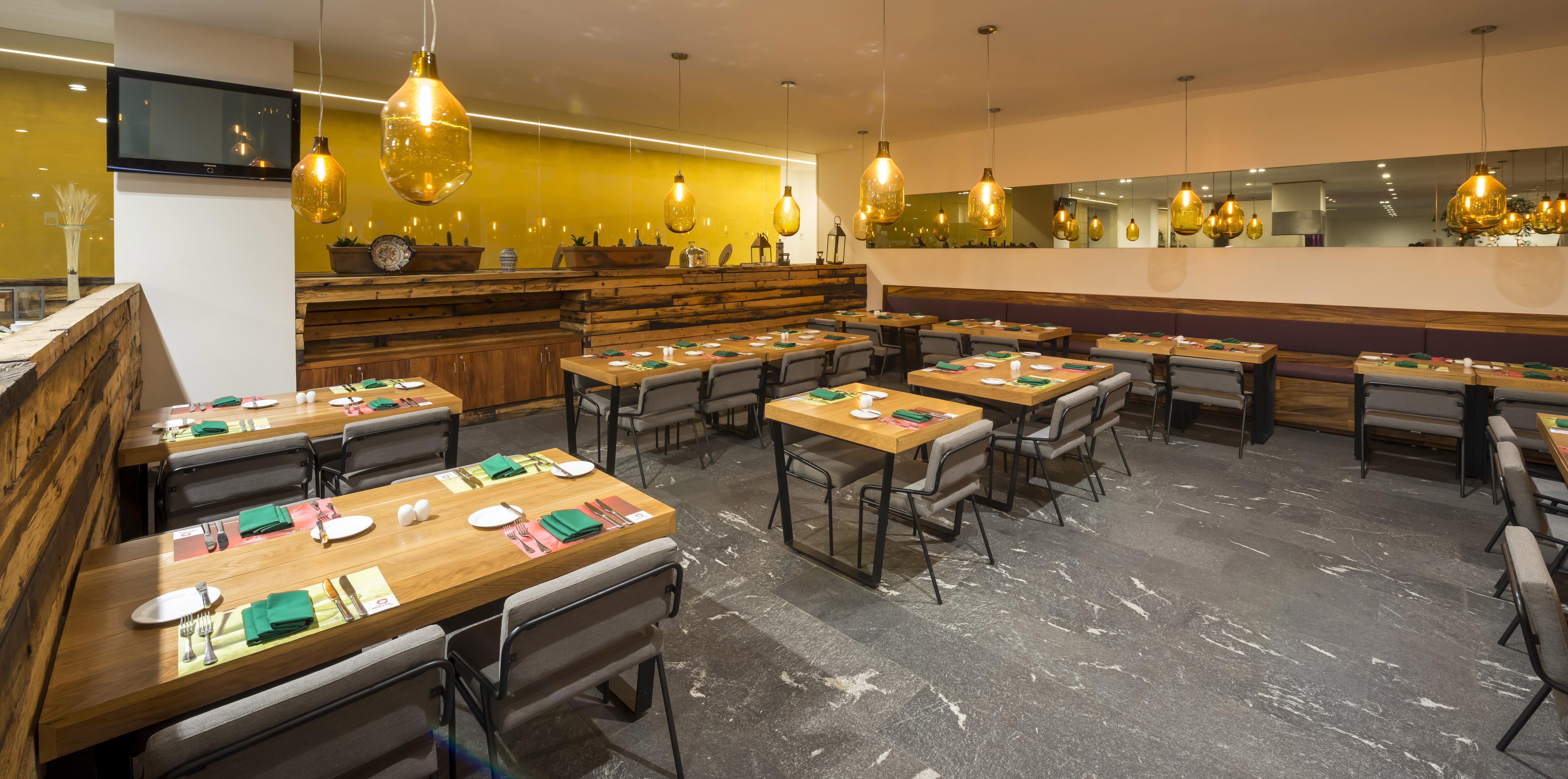 ホテル カミノ リアル プエブラ アンヘロポリス エクステリア 写真 Interior of the restaurant